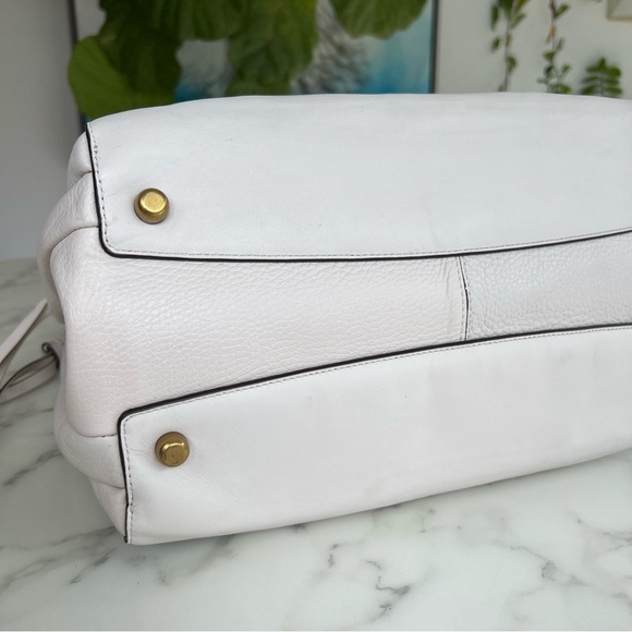 COACH 1941 Harmony Hobo In Colorblock Leather With Snakeskin Detail 69074 Chalk - Picture 7 of 16